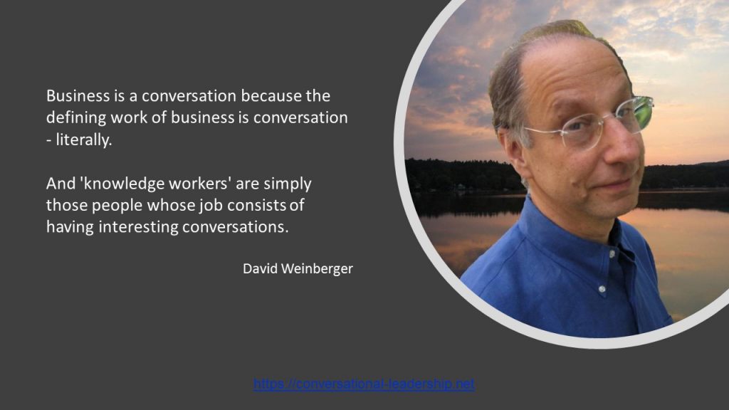 Business is a conversation | David Weinberger