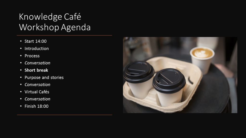 Knowledge Café Workshop Agenda